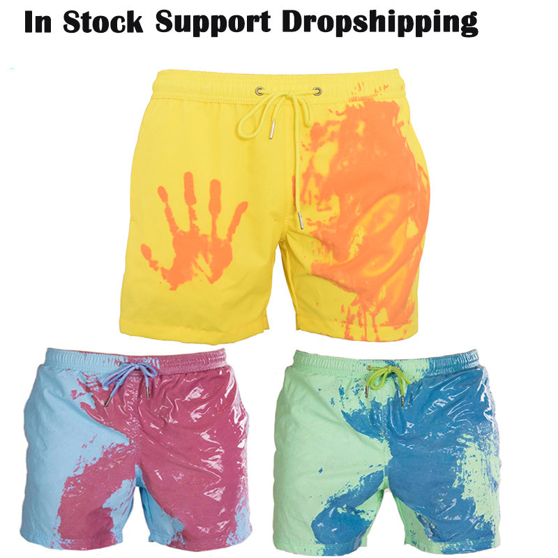 Change Color Beach Swimming Trunks
