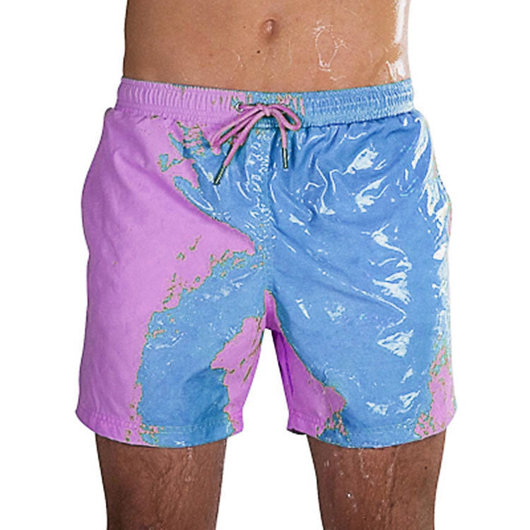 Change Color Beach Swimming Trunks