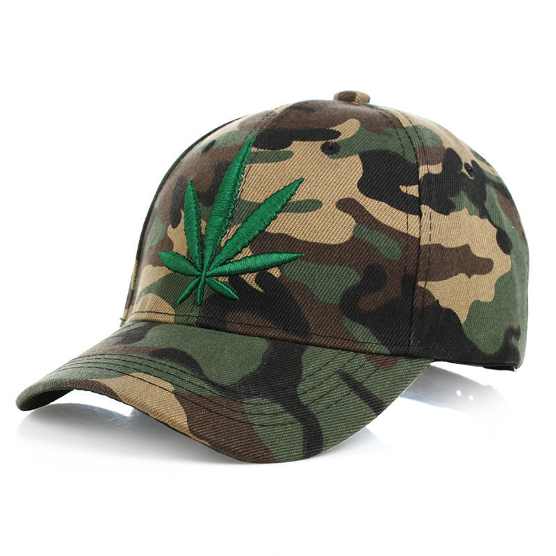 Green Hemp Leaf Cap