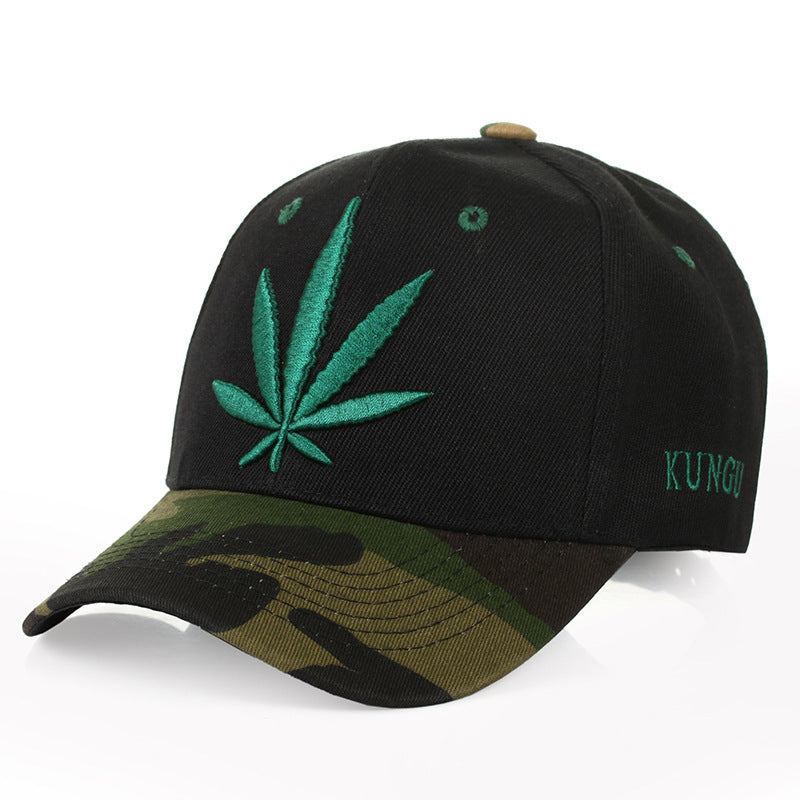 Green Hemp Leaf Cap