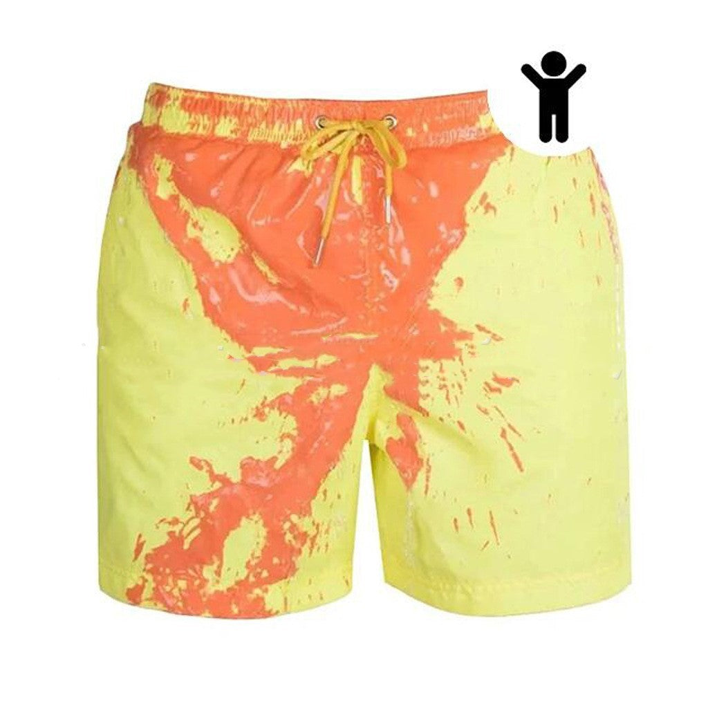 Change Color Beach Swimming Trunks
