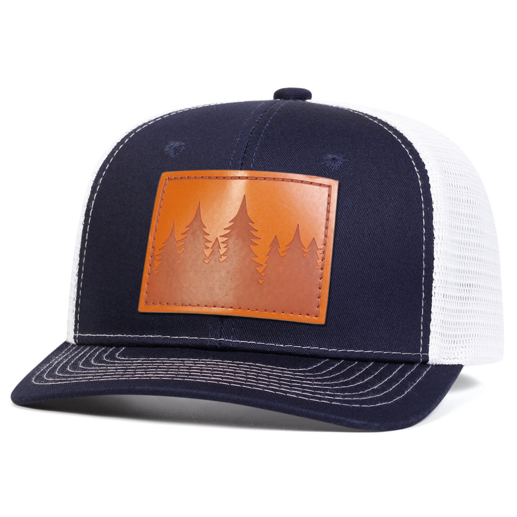 Men's Leather Baseball Cap With Slight Bending