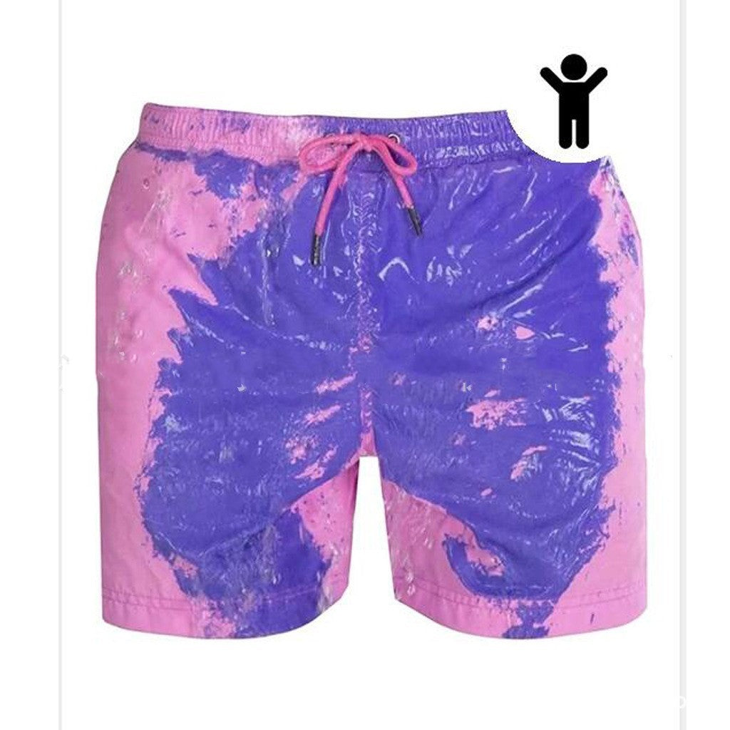 Change Color Beach Swimming Trunks