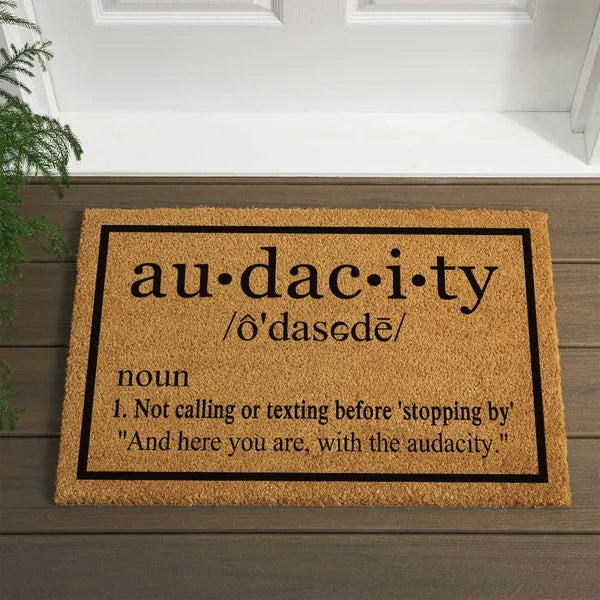 Audacity Doormat For Front Porch Entryway