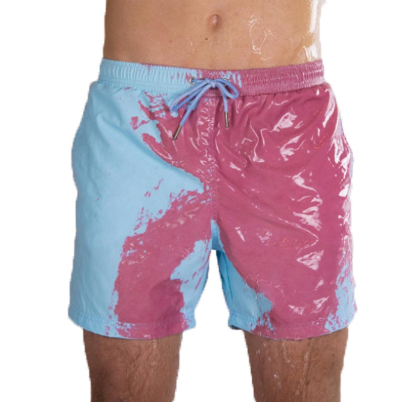 Change Color Beach Swimming Trunks