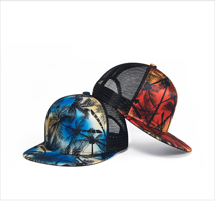 Trendy HD Digital Printing Coconut Hip Hop Hat