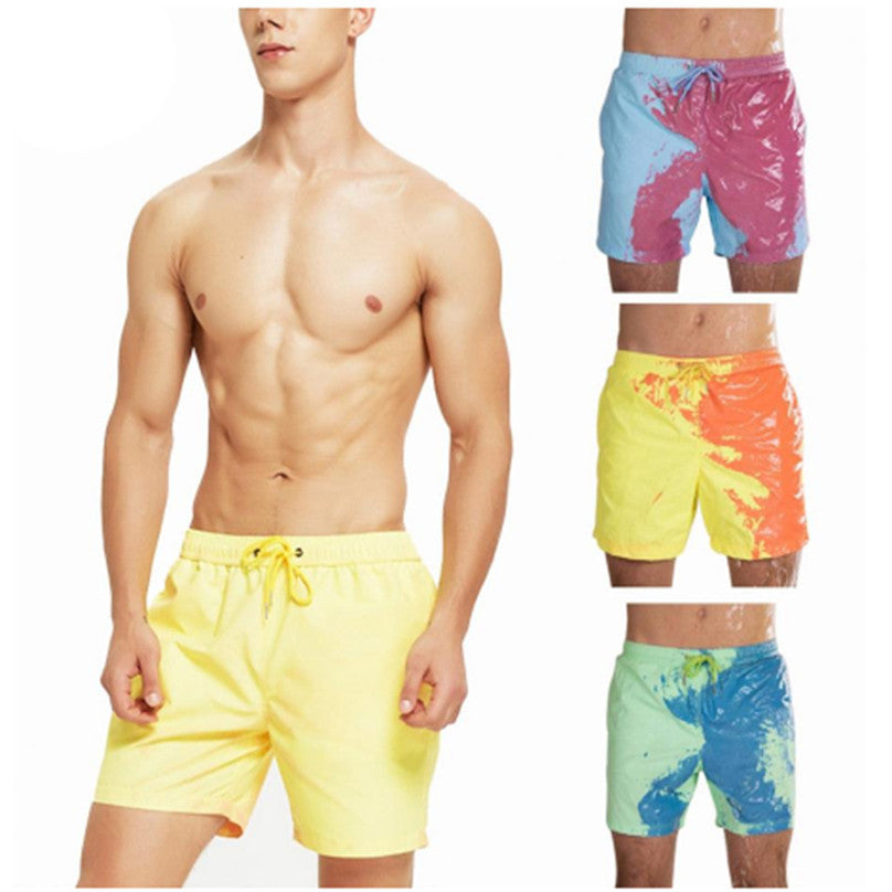 Change Color Beach Swimming Trunks