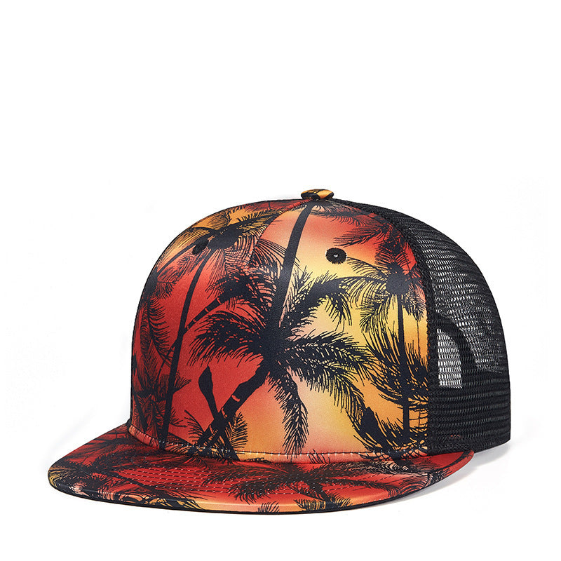 Trendy HD Digital Printing Coconut Hip Hop Hat