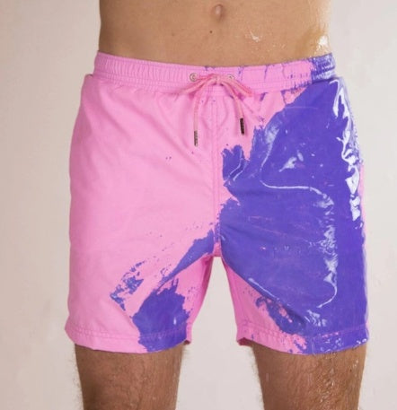 Change Color Beach Swimming Trunks